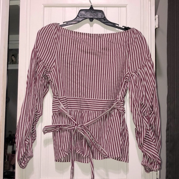 Red and white striped blouse - Picture 2 of 2